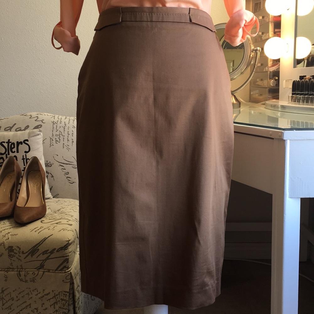 New York and company tan pencil skirt